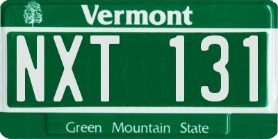 VT license plate NXT131