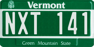 VT license plate NXT141