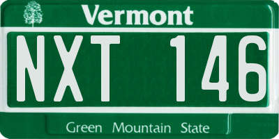 VT license plate NXT146