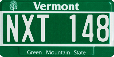 VT license plate NXT148