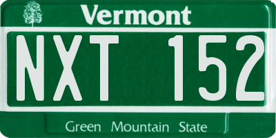 VT license plate NXT152