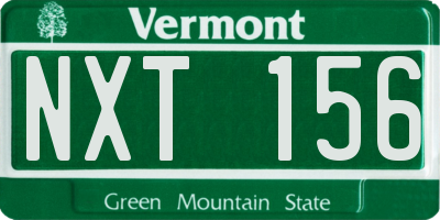 VT license plate NXT156