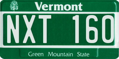 VT license plate NXT160