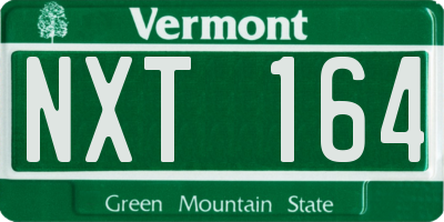VT license plate NXT164