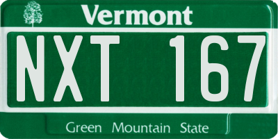 VT license plate NXT167