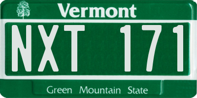 VT license plate NXT171
