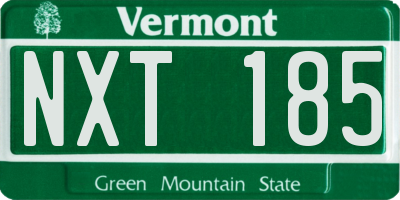 VT license plate NXT185