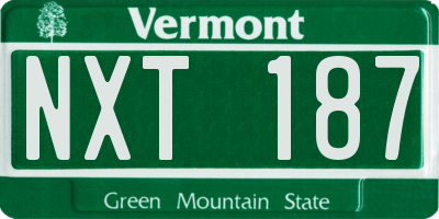 VT license plate NXT187