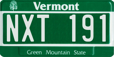 VT license plate NXT191
