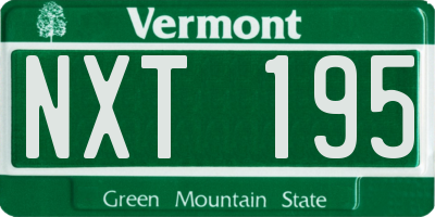VT license plate NXT195