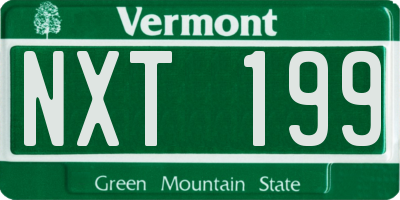 VT license plate NXT199