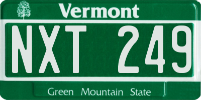 VT license plate NXT249