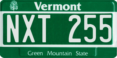 VT license plate NXT255