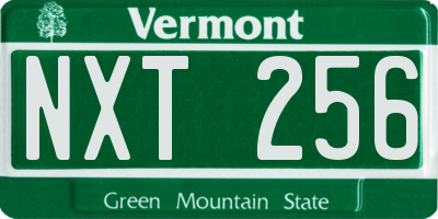 VT license plate NXT256