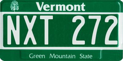 VT license plate NXT272