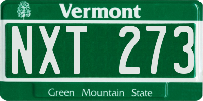 VT license plate NXT273