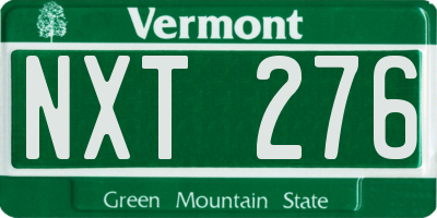 VT license plate NXT276