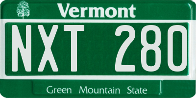 VT license plate NXT280