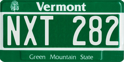 VT license plate NXT282