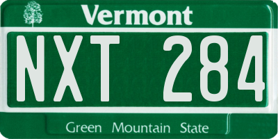 VT license plate NXT284