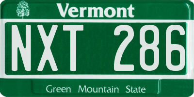 VT license plate NXT286