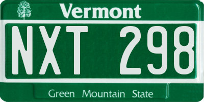 VT license plate NXT298