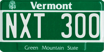 VT license plate NXT300