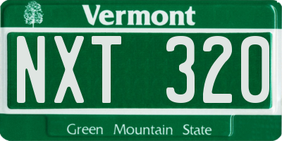 VT license plate NXT320