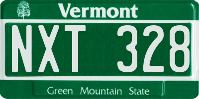 VT license plate NXT328