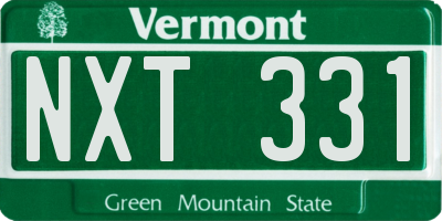 VT license plate NXT331