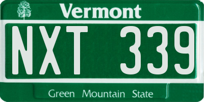 VT license plate NXT339