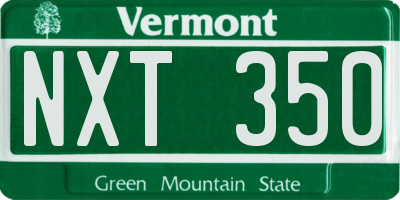 VT license plate NXT350