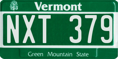 VT license plate NXT379