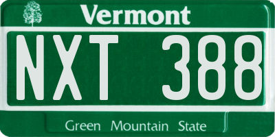 VT license plate NXT388