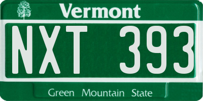 VT license plate NXT393