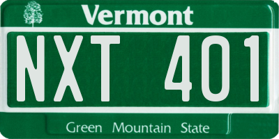 VT license plate NXT401