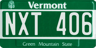 VT license plate NXT406