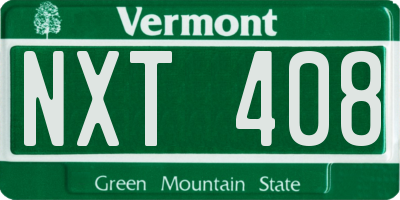 VT license plate NXT408