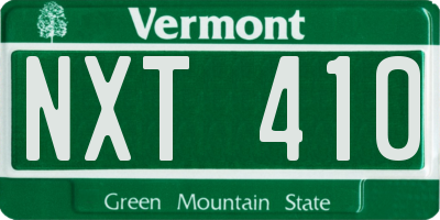 VT license plate NXT410