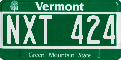 VT license plate NXT424