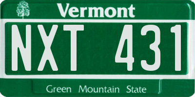 VT license plate NXT431