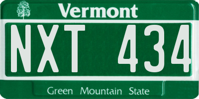 VT license plate NXT434