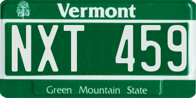 VT license plate NXT459
