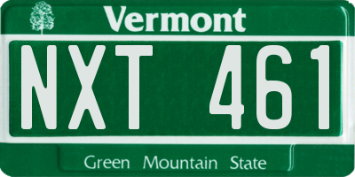 VT license plate NXT461