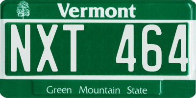 VT license plate NXT464
