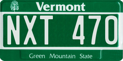VT license plate NXT470