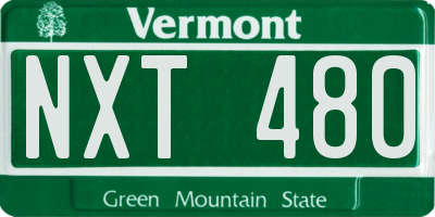 VT license plate NXT480