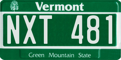 VT license plate NXT481