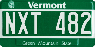 VT license plate NXT482