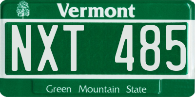 VT license plate NXT485